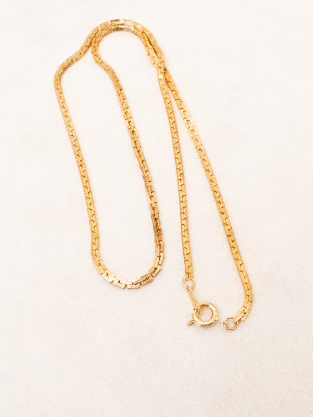 Gold Boston Link 15 Inch Chain